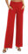 EXCHIC Damen Leichtgewicht Elastisch Hohe Taille Hose Casual Weite Bein Dehnbar Lounge Hosen mit Taschen (XXL, Rot)
