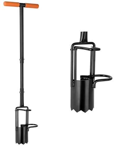 BARAYSTUS Bulb Planter Tool, Carbon Steel Seed Planting Tools Long Handled Soil Sampler Lawn Aerator, Garden Bulb Trapianto per Digging Holes Trapianto Pianta Tulips Iris Daffodils