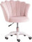 Bürostuhl, Schreibtischstuhl, Bürostuhl, Schreibtischstuhl, Prinzessinnen-Blütenblatt-Rückenlehne, rosa, ergonomischer Arbeitsstuhl, kompakter 360°-Drehsitz, Oberflächenlift, verstärkte Nylonbasis