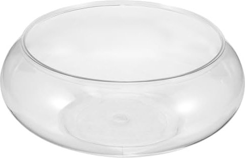Sosoport Clear Fish Bowl Vase Goldfish Tank Wide Mouth Flower Vase Shallow Planter Aquatic Plant Pot Daffodil Pot No Hole Hydroponic Planter Flower Container Bowl
