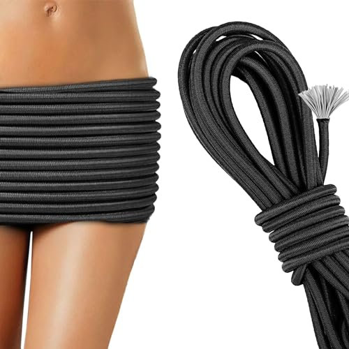 Expander Seil Ø 8mm 20m inkl 2 Würgeklemmen I Wetterfeste Spanngummi reißfeste Expanderseil I Gummiseil Planenspanner I Gummischnur Spannseil I Befestigung von LKW Planen Anhänger Gewebeplane Cord