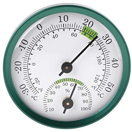 LAMDNL Thermometer Hygrometer Innen Analog 2 in 1 Temperaturmessgerät für Zuhause Zimmer Outdoor Büros Rund