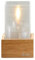 Lumea 1008/1093 Tischlicht Nova weiß mit Unterteil aus Holz inkl. Flüssigwachskerze und Stabfeuerzeug | Windlicht Acryl inkl. Kerze & Feuerzeug | Brenndauer 40 Std. | Indoor & Outdoor, Höhe: 13 cm