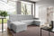 LIKMA Grau Ecksofa Neli U-Form 274x162 cm mit Schlaffunktion (254x125 cm) Eckcouch mit Bettkasten und Verstellbare Kopfstützen Wohnlandschaft Bettsofa mit 2X Stauraum Polstermöbel Sofa