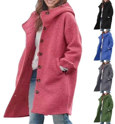 KKvoPiQ Sweatjacke Damen Lang Große Größen Damen 54 Locker Sitzend, Warm, Für Den Winter, Modisch, Reversjacke, Mäntel Strickjacke Damen Elegant Wolle