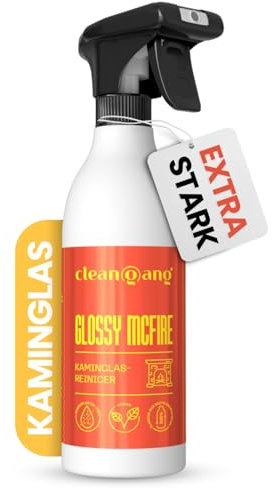 Cleangang Kaminscheibenreiniger 500ml extra stark - Kaminglasreiniger gegen hartnäckigen Ruß an Ofenscheiben - Kaminreiniger zum Reinigen verrußter Kaminscheiben & Ofenglas