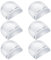 Adhesive Door Stopper 6 Pcs Floor Door Stoppers Clear Door Stoppers for Floor for Protect Door & Wall from Damage,Stick on Door Stop for Bathroom Bedroom Kitchen(Oval Self)