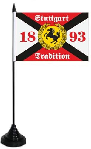 U24 Tischflagge Stuttgart 1893 Fahne Flagge Tischfahne 10 x 15 cm