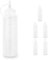 Squeeze Bottle 240 ml, blanc 6pcs– Sans BPA, Bouteilles doseuses sans fuite, Pipette Cuisine, Récipient Sauce pour peinture, cuisson, ketchup, sauces épicées, huile d'olive et autres sauces.