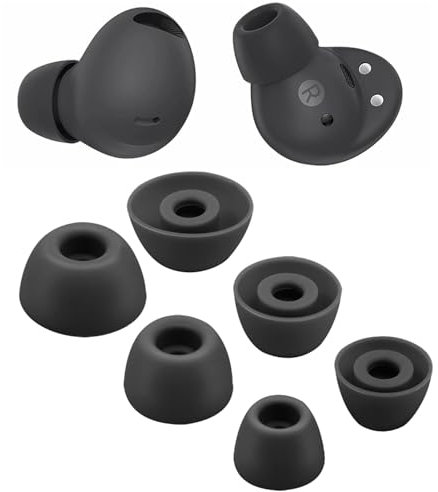 Replacement Eartips Galaxy Buds 2 Pro Ear Tips Earbuds,S/M/L Mixed Size Soft Silicone Earbuds Eartips,Flexible Rubber Cover Skin Accessories-Black