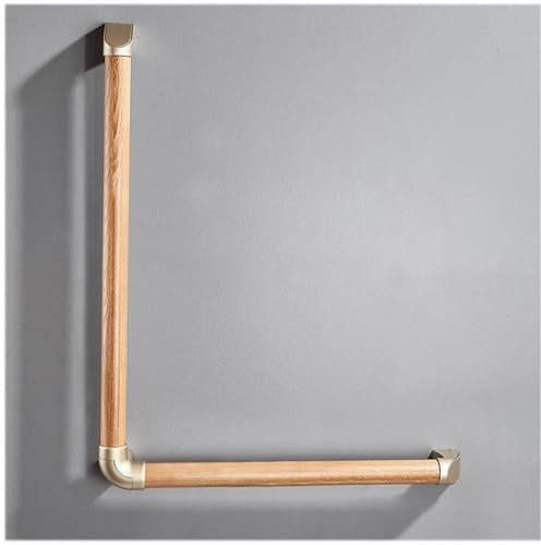 Wandhandlauf Brüstung Geländer, Holzhandlauf, Rutschfeste Treppengeländer Stützstange Für Treppensteigen,Wandgeländer Handlauf-Stützsatz Für Treppe, Handläufe Für Treppen(Size:50*70 CM,Color:l-Typ)