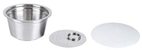 Capsule de café Réutilisable en Acier Inoxydable avec Couvercle en Silicone pour Machines à Gusto Dolce - Accessoire de Capsule de café Rechargeable pour la Maison et