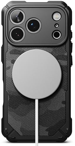 Ringke Rugged Gear für iPhone 17 Pro Hülle, [Kompatibel mit MagSafe] Verstärkter Bumper Tarnmuster Heavy Duty Schutz Stoßfest Fester Griff rutschfest Kratzfest Robuste Schutzhülle - Camo Black