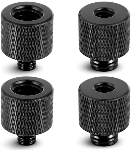 Alrhso 4 Pcs Camera Screw Adapters 1/4 Male to 3/8 Female and 3/8 Male to 1/4 Female Thread Screw Adapter Tripod Adapter for Monitor, Tripod, Camera, Microphone Stand