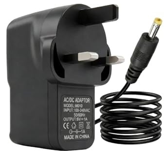 6V DC Power Adapter Compatible with Omron Blood Pressure Monitors, 1.5m Cable Replacement Charger for M2/M3/M4/M6/M7 Series, X2/X3/X4/X7, RS1/RS2 Models