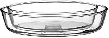 Premier Housewares Fresca Oven Dishes, Clear, Set of 2