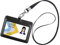 Arae Ausweishülle PU Leder Horizontaler Ausweishalter mit Lanyard Transparentem Fenster und Hält 2 Karten für Büro/Schule ausweisen Kreditkarte Führerschein - Schwarz