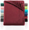 BaSaTex Cashmere Touch Plüsch Premium Spannbettlaken - SUPER Soft Flauschiges Winter Spannbetttuch Nicky Teddy - wärmendes Bettlaken | 180x200-200x200 cm | Farbe: Bordeaux