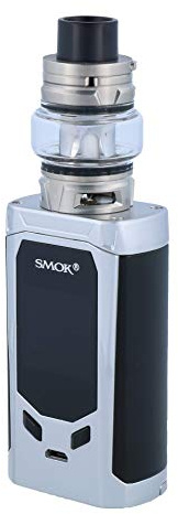 Smok R-Kiss E Zigarette Set | R-Kiss 200 Watt | TFV8 Baby V2 Verdampfer | 2x Baby V2 Heads - Farbe: silber-schwarz