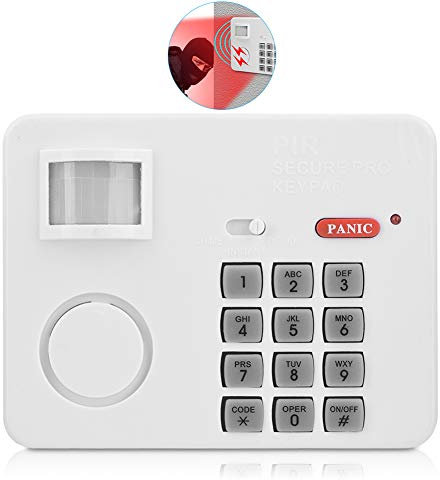 Mavis Laven Wireless Security Keypad Alarm System, PIR Motion Sensor Alarm Password Keypad Remote Infrared Detectors with Panic Button for Home Window Door Security