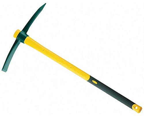 LEBORGNE - Pioche Italie Douille Ovale 1,5 kg Novagrip - Pour Terrassement - Acier Forgé Trempé - Panne 6 cm - Pointe Diamant - Manche Bois Ergonomique