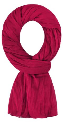 Allée du foulard,100% Baumwolle Seidenschal Damen,200x100 cm,Schals & Tücher für Damen, Kopftuch, Hijab, Halstuch Damen, Schal, Loop Schal Damen, Stola Damen Festlich,für alle Jahreszeiten (Kussrot)