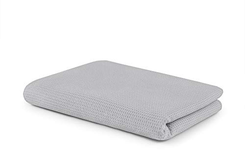 SETEX Waffelpiqué Kuscheldecke, Vielseitige Decke aus 100% Baumwolle, Geeignet als Wohndecke, Tagesdecke, Sommerdecke, Outdoordecke und mehr, 150 x 200 cm, Hellgrau, Perle