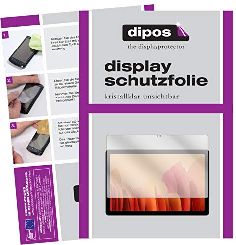 dipos I 2X Schutzfolie klar kompatibel mit Samsung Tab A7 WiFi Folie Displayschutzfolie