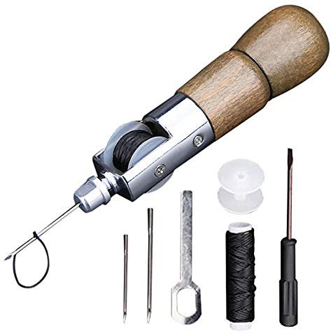 7 Stück/Set Leather Sewing Awl Kit Hand Stitcher Set, Leather Craft Sewing Stitching Awl Needle Tool (173mm)