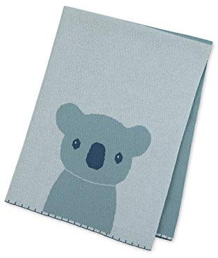 Sterntaler Stay true to nature Strick-Schmusedecke, Motiv Koala Kalla, Alter: Für Babys ab der Geburt, 100 x 75 cm, Hellblau