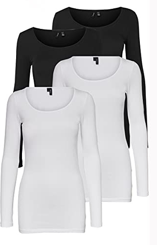 VERO MODA Women's Vmmaxi My Ls Soft Long U-Neck Ga