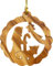 SIKORA BS-OH Baumschmuck Olivenholz Anhänger aus Bethlehem - 28 Modelle wählbar, Olivenholz:No.12 Rundornament mit Hirte D ca 6cm