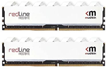 Mushkin Redline White – DDR4 UDIMM – 16 GB (2 x 8 GB) 3600 MHz CL-16–288-pin 1,4 V Desktop RAM – Non-ECC – Dual Channel – FROSTBYTE Kühlkörper (MRD4U360GKKP8GX2)