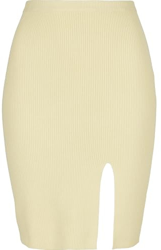 Urban Classics Damen Ladies Rib Knit Skirt L softyellow