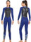PROTAURI 3 mm Neoprenanzug Damen, Neopren Rückenreißverschluss, Kompletter Tauchanzug, Blau