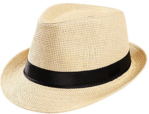 WWricotta Chapeau De Paille Femme - Chapeau De Protection UV Floppy Chapeau De Paille Femme Homme Pas Cher Chapeau De Plein Air Chapeau Haut De Forme Femme Vacances, CroisièRe, Lune De Miel