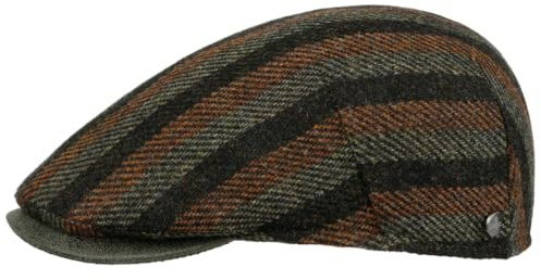 LIERYS Stripes Flatcap Schiebermütze mit Wollanteil Herren Herbst Winter