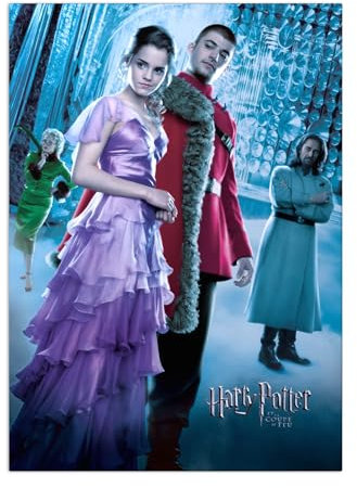 Displate Harry Potter Metallposter Harry Potter Geschenke Harry Potter Poster Harry Potter Deko Wizarding World - Goblet of Fire s - Hermione and Victor Poster 45 cm x 32 cm