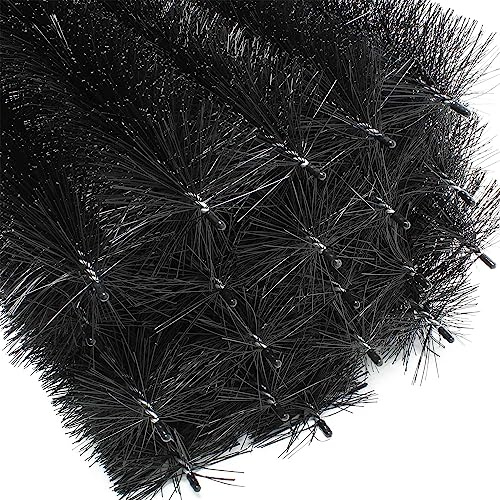 Wiltec 24 m Nistschutzbürste 20x120 cm Ø 8cm für Solarpaneele, effektiver flexibler Einnistschutz, 20 Stück Spatzenbürste
