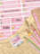 melu kids® Namensaufkleber Set Kinder für Schule Stifte - Kleidung & Gegenstände (140 Sticker) - Personalisierte wasserfeste Aufkleber in verschiedenen Größen (rosa)