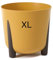 MELTOM Pot de fleurs rond avec pieds - Taille XL - D x H : 30 x 28 cm (moutarde)