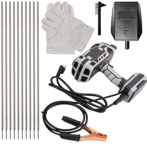Handheld Welding Machine, 220V Portable Handheld ARC Welder, with IGBT Inverter 6 Variable Current Adjustment, Fits for 2.5-3.2 mm Wire rods Electric Stick Welder Machine Kit