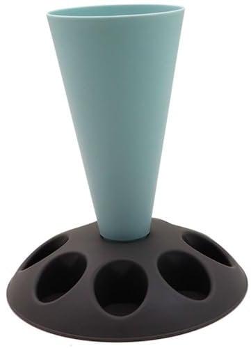 Blogiiup Piping Bag Stand, Pastry Bag Holder, Piping Bag Holder with 8 Slots Nozzles Holder, Plastic Pastry Bag Stand for Cake Decorating Kit, Baking Accessories