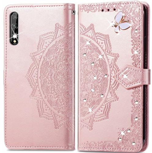 Custodia per Huawei P Smart S,Flip Pelle Cover a Libro con Slot per Schede compatibile con Huawei P Smart S,Supporto Stand, Interno TPU Protezione Portafoglio Case