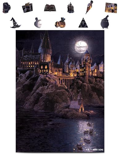 Crafthub Premium Holzpuzzle für Erwachsene & Kinder – A3 Harry Potter Puzzle – 205 Teile – Boote nach Hogwarts – Hochwertiges Holz mit UV-Druck – Puzzle Erwachsene – 27,5cm x 38cm