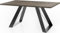 WFL GROUP Esstisch Colter Schwarz im Modern Still, Rechteckig Tisch - Ausziehbar von 160 cm bis 260 cm, Pulverbeschichtete Weiße Metallbeine - 160 x 80 cm - Dunkel Beton