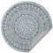 SONGMICS HOME Teppich rund, Outdoor Teppich, Boho, 160 cm d, waschbar, rutschfest, Floral Vintage, für Wohnzimmer, Esszimmer, Schlafzimmer, Optik, Garten, Terrasse, Balkon, anthrazitgrau TAR052G02