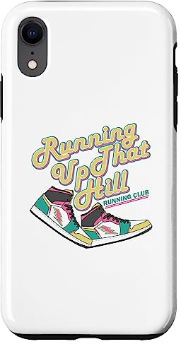 Running Up That Hill Retro Running Marathon Track Cross Case for iPhone XR