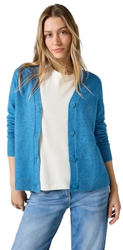 CECIL Damen B253799 Cardigan Mit Knopfleiste, Aqua Melange, XL EU