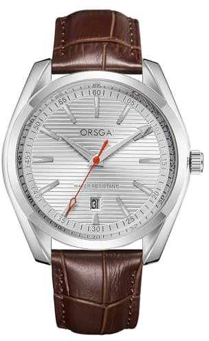CIVO Uhren Herren Lederarmband Armbanduhr: Braun Herrenuhr Wasserdicht - Analog Männer Uhr Silber Ziffernblatt mit Datum Leuchtend Business Elegante